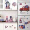 4th of July USA The Statue of Liberty Window Clings 4 Sheets, Patriotic America Red Truck Eagle Owl Stickers Decals Decor, American Fireworks Balloons Stars Stripes Home Kitchen Decorations